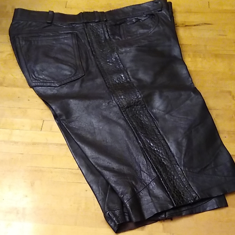 Designer Leather Short